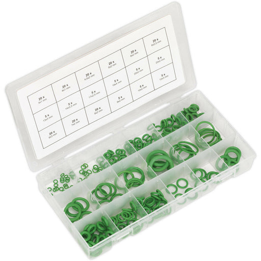 225 Piece Rubber O-Ring Assortment - Partitioned Box - Metric - Air Conditioning Loops