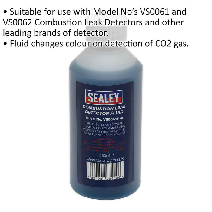 250ml Combustion Leak Detector Fluid - Suitable for Use With ys10607 & ys10609 Loops