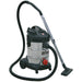 1400W Industrial Wet & Dry Vacuum Cleaner - 30L Stainless Steel Drum - 230V Loops