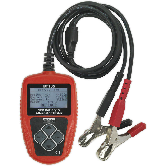 12V Digital Battery & Alternator Tester - Connects to PC - LCD Display Loops