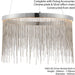 LED Ceiling Pendant Light 30W Warm White CHROME & Silver Chain Luxury Lamp Loops