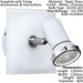 2 PACK Wall Light IP44 Bathroom Colour White Chrome Shade GU10 3.3W Included Loops