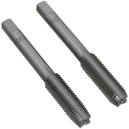 2 PACK - M10 x 1.5mm Taper & Plug Tap Set - Premium Steel - Socket Threading Bit Loops