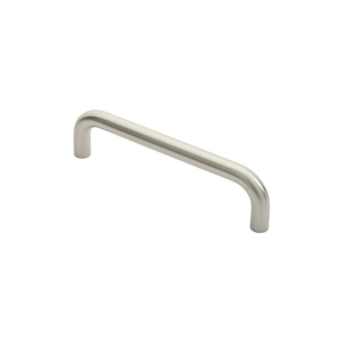 Round D Bar Pull Handle 244 x 19mm 225mm Fixing Centres Satin Stainless Steel Loops