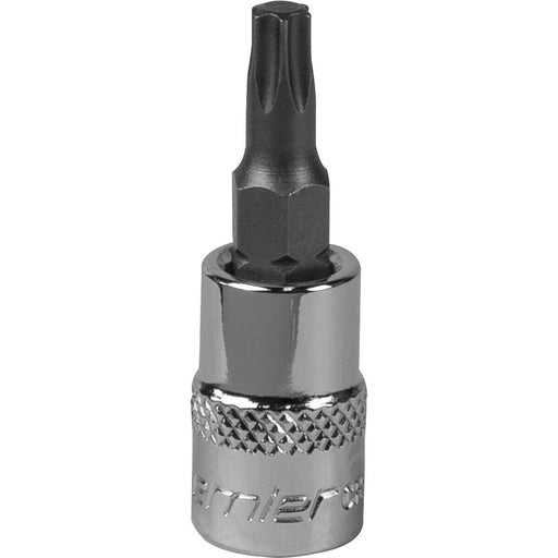 T27 TRX Star Socket Bit - 1/4" Square Drive - PREMIUM S2 Steel Head Knurled Grip Loops