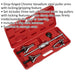 5 Piece Gear & Bearing Puller Set - 1.2kg Slide Hammer - 100mm Triple Legs Loops