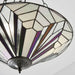 Tiffany Glass Hanging Ceiling Pendant Light Dark Bronze 3 Lamp Shade i00075 Loops
