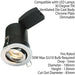 FIRE RATED GU10 Lamp Ceiling Down Light Chrome PUSH FIT FAST FIX Adjustable Tilt Loops