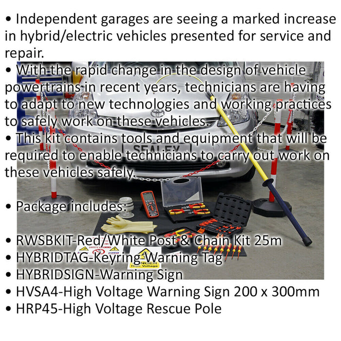 Hybrid Vehicle Workshop Tool Kit - Auto Electricians Safety Tools & Equipment Loops