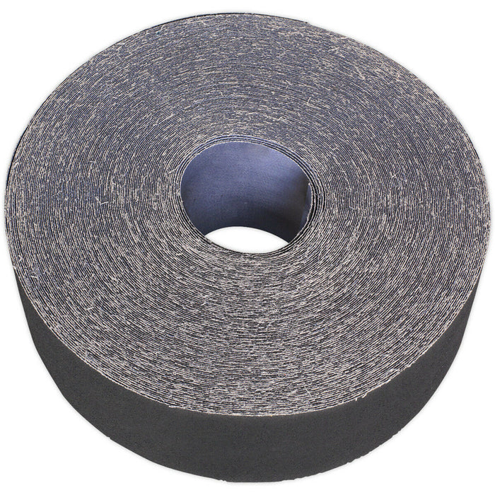 Blue Twill Emery Roll - 50mm x 50m - Flexible & Tear Resistant - 80 Grit Loops