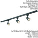1m Adjustable Ceiling Track Spotlight Kit Matt Black 3x GU10 Downlight Rail Loops