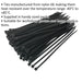 100 PACK Black Cable Ties - 200 x 4.8mm - Nylon 66 Material - Heat Resistant Loops