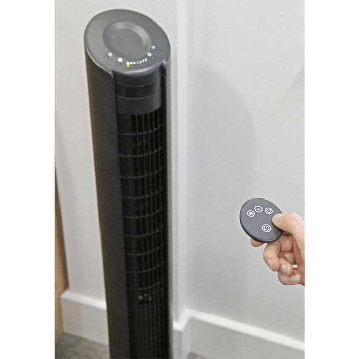 42 Inch Oscillating Tower Fan - 3 Speed Settings - Auto Shut Off Timer - 55W Loops