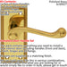 Door Handle & Latch Pack Brass Short Victorian Scroll Lever Turn Backplate Loops
