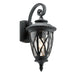 Outdoor IP44 1 Bulb Wall Light Lantern Textured Black LED E27 60W d01590 Loops