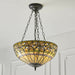 Tiffany Glass Hanging Ceiling Pendant Light Large Bronze Feature Shade i00070 Loops