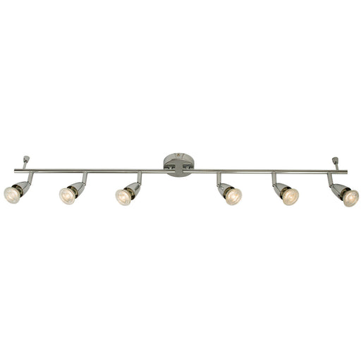 Adjustable Ceiling Spotlight Chrome Plate 6 Light Bar Downlight Modern Lamp Loops