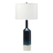 Table Lamp Blue White Bottle Shape Cylinder White Shade LED E27 60W Bulb Loops