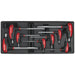 8 Pc PREMIUM T-Handle Ball-End Hex Key Set with Modular Tool Tray - Tool Storage Loops