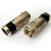 2x RG6 F Connectors Compression Crimp Male Plugs Outdoor Satellite Coaxial Cable Loops