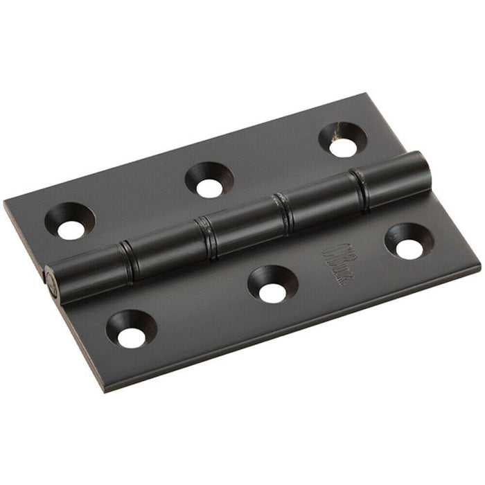 Door Handle & Latch Pack Matt Black Straight Flat Bar Lever Slim Backplate Loops
