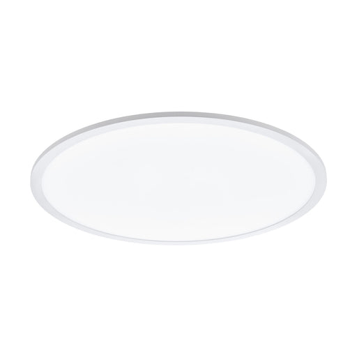 Flush Ceiling Light Colour White Shade Round White Plastic Bulb LED 30W Included Loops