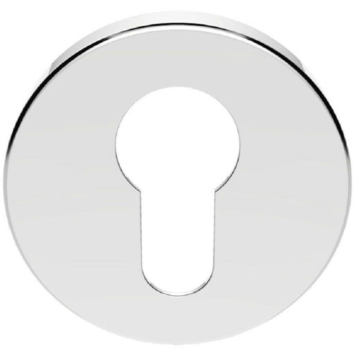 51mm Euro Profile Round Escutcheon 8mm Depth Concealed Fix Polished Chrome Loops