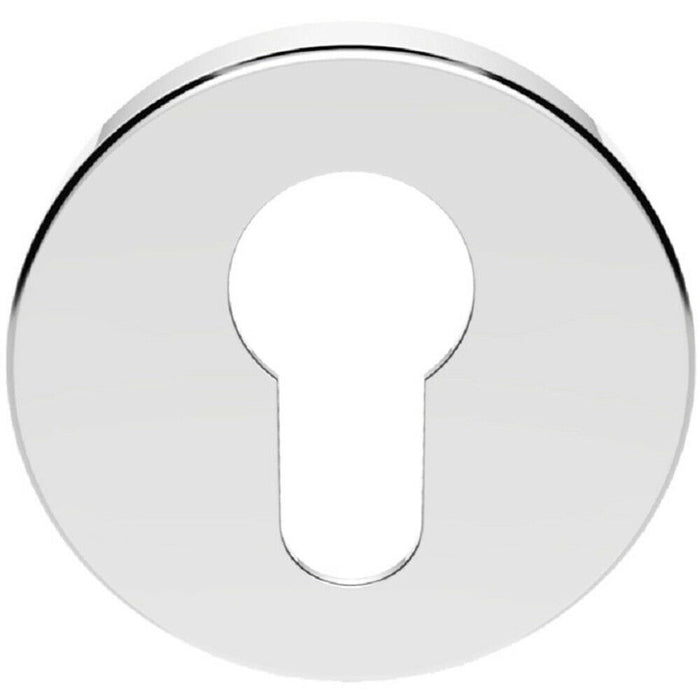 51mm Euro Profile Round Escutcheon 8mm Depth Concealed Fix Polished Chrome Loops