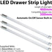 3x 500mm LED Drawer Strip Light AUTO ON/OFF PIR SENSOR Kitchen Cupboard Door Loops