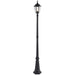 Outdoor Post Lantern Bollard Light Matt Black & Glass 2180mm Tall Garden Lamp Loops