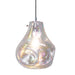 Ceiling Pendant Light Iridescent Glass & Chrome Plate 40W E27 GLS Dimmable Loops