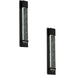 2 PACK IP44 Outdoor Wall Light Black Long Bubble Glass 3.3W LED Porch Lamp Loops