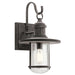 Outdoor IP44 1 Bulb Wall Light Lantern Weathered Zinc LED E27 100W d01776 Loops