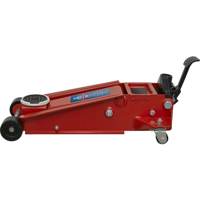 Hydraulic Trolley Jack with Foot Pedal - 3 Tonne Capacity - 460mm Max Height Loops