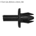 20 PACK Black Push Rivet Trim Clip - 14mm x 24mm - Suitable for GM Vehicles Loops