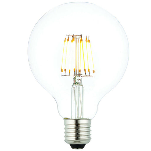 E27 Edison Dimmable LED Filament Light Bulb 6W Warm White Glass 95mm Globe Lamp Loops