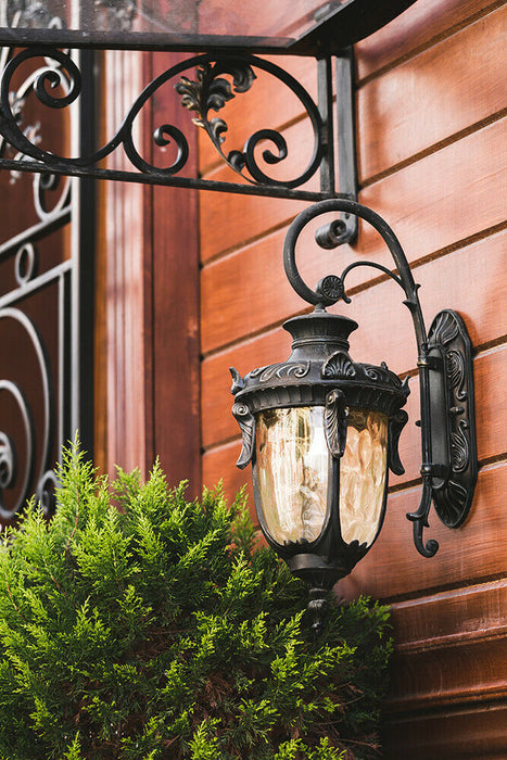 Outdoor IP44 Wall Light Sconce Old Bronze LED E27 100W Bulb External d02051 Loops