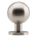 Round Centre Door Mortice Knob Satin Stainless Steel 50mm Rose Modern Handle Loops