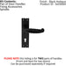 2x PAIR Creased Style Handle on Slim Lock Backplate 156 x 38mm Black Antique Loops