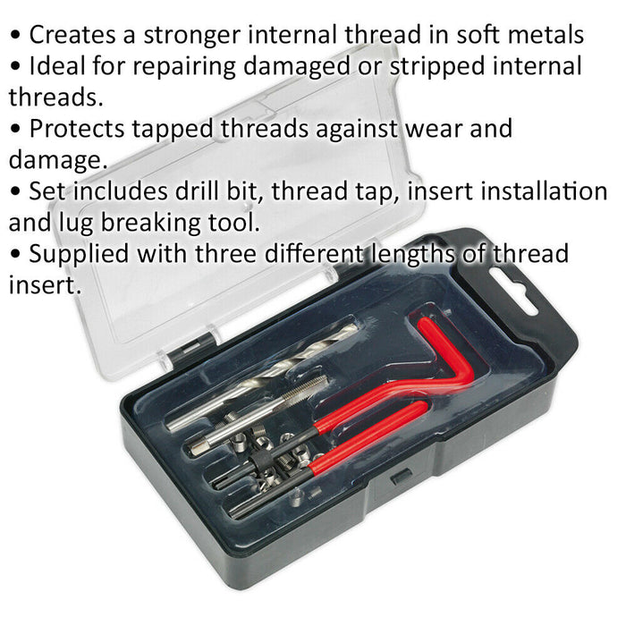 M6 x 1mm Thread Repair Kit - Drill Bit - Thread Tap - Lug Breaking Tool Loops