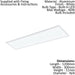 2 PACK Flush Ceiling Panel Light White Rectangle Tile 40W Built in LED 4000K Loops