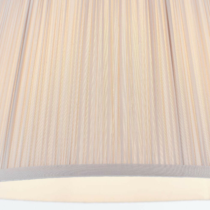 12" Elegant Round Tapered Drum Lamp Shade Dusky Pink Gathered Pleated Silk Cover Loops