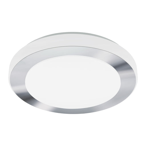 Wall Flush Ceiling Light Colour White Chrome Shade White Plastic Bulb LED 16W Loops