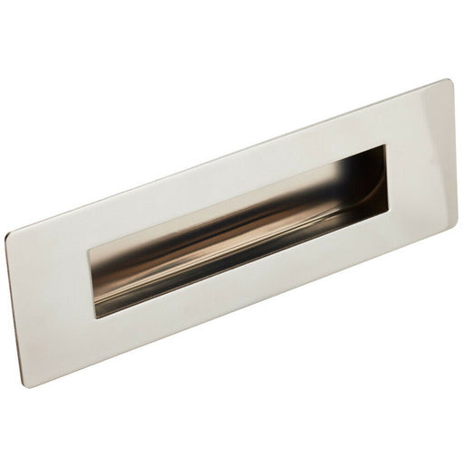 Recessed Sliding Door Flush Pull Handle 180 x 60mm Bright Stainless Steel Loops