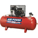 200 Litre Belt Drive Air Compressor - Cast Cylinders - 3hp Motor - Single Phase Loops