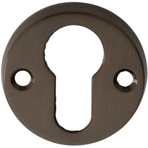 45mm Euro Profile Open Escutcheon 8mm Depth Dark Bronze Keyhole Cover Loops