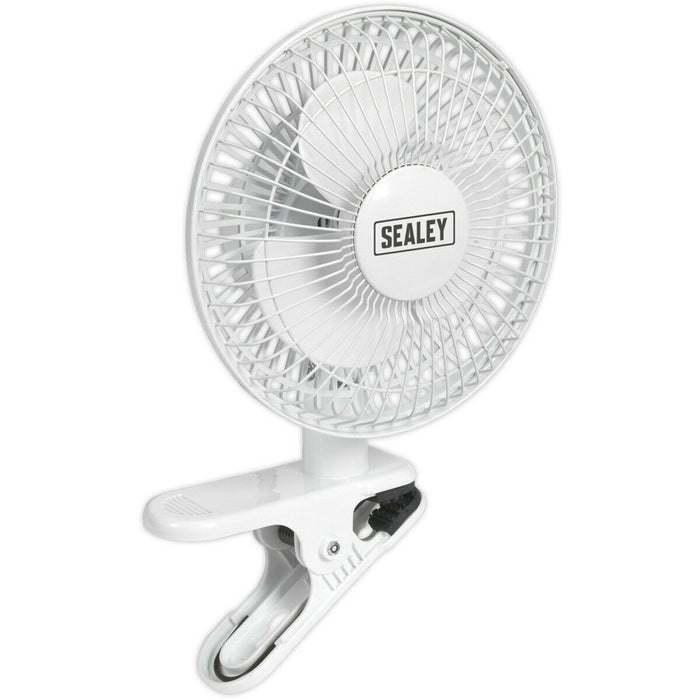 8" Clip On Fan - Tilt & Swivel - Fully Guarded - 2 Speed Settings - 20W Motor Loops