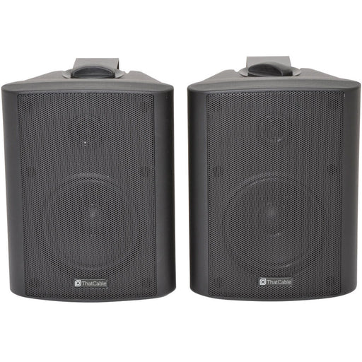 Pair 6.5" 2 Way Stereo Speakers 120W 8Ohm Black Wall Mounted Background Hi Fi