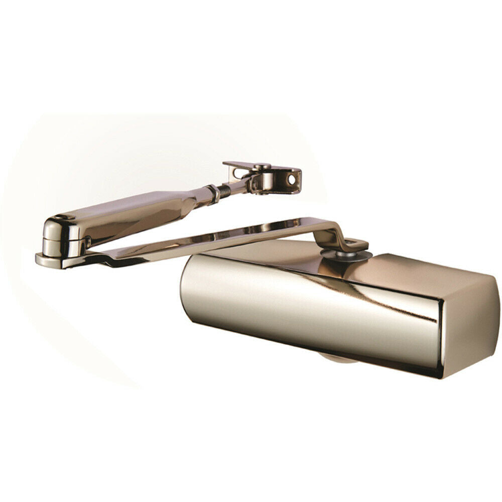 Fixed Power Overhead Door Closer 180 Degree Opening 60kg Doors Nickel Loops