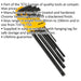 9 Piece Extra Long TRX-Star Key Set - 85mm to 160mm Length - T10 to T50 Size Loops